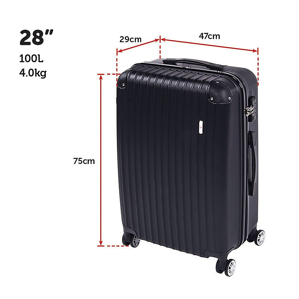 Delegate Suitcases Luggage Set 20&quot; 24&quot; 28&quot;Carry On Trolley TSA Travel Bag-Luggage-PEROZ Accessories