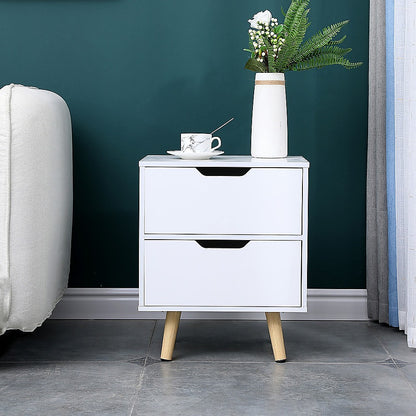 Wooden Bedside Table 2 Drawers Cabinet Storage Night Stand-Furniture &gt; Office-PEROZ Accessories