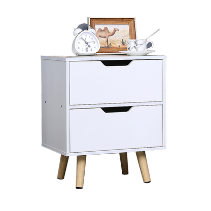 Wooden Bedside Table 2 Drawers Cabinet Storage Night Stand-Furniture &gt; Office-PEROZ Accessories