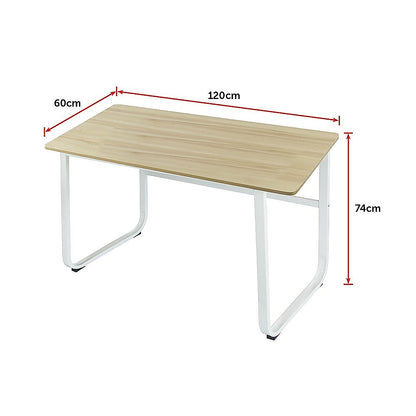Wood &amp; Steel Solid Computer Desk Home Office Furniture-Furniture &gt; Office-PEROZ Accessories