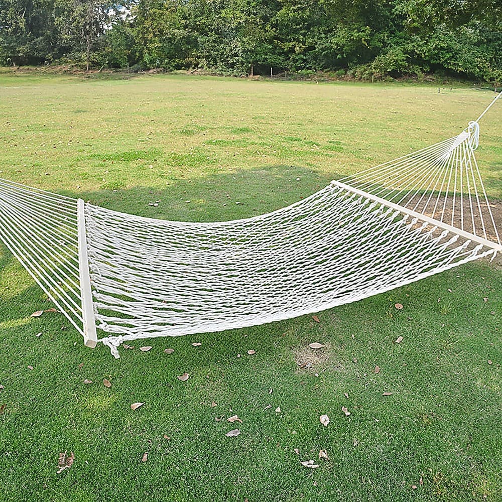 4m Traditional Cotton Rope Hammock with Hanging Hardware-Hammock-PEROZ Accessories