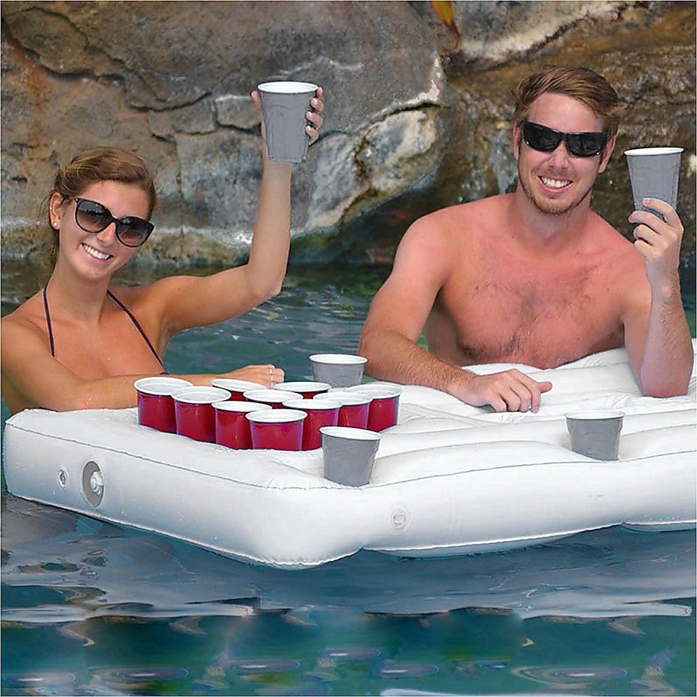 Big PVC Inflatable Beer Pong Raft Floating Pool Party Pong Game Table Lounge Toy-Water Play Toys-PEROZ Accessories