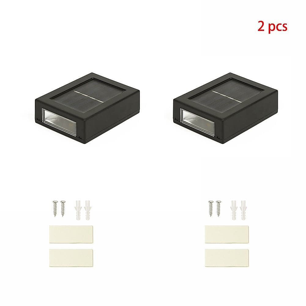 2pc Outdoor Solar LED Deck Lights Garden Patio Pathway Stairs Warm White-Home &amp; Garden &gt; Home &amp; Garden Others-PEROZ Accessories