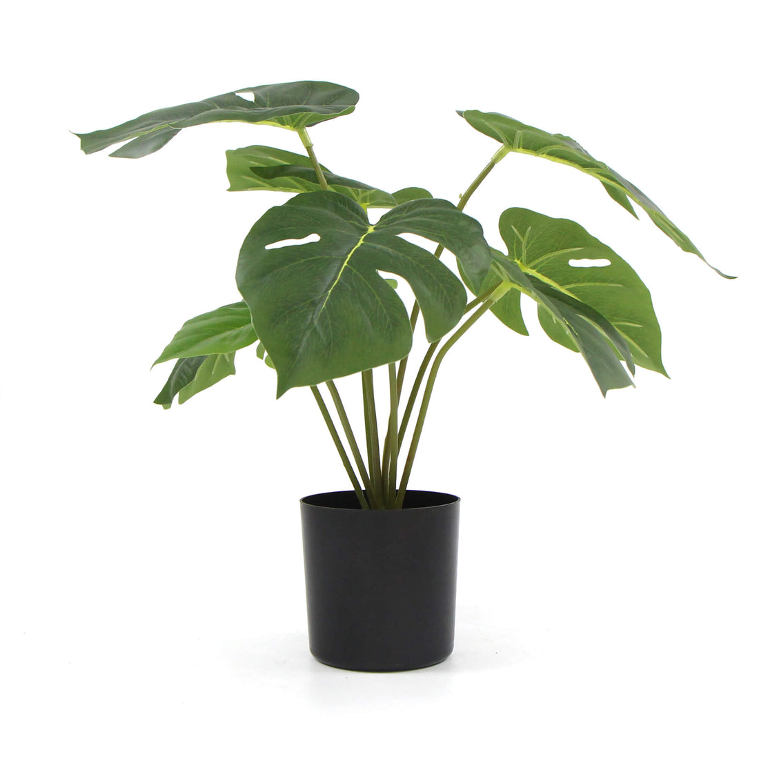 Potted Artificial Split Philodendron Plant With Real Touch Leaves 35cm-Home &amp; Garden &gt; Artificial Plants-PEROZ Accessories