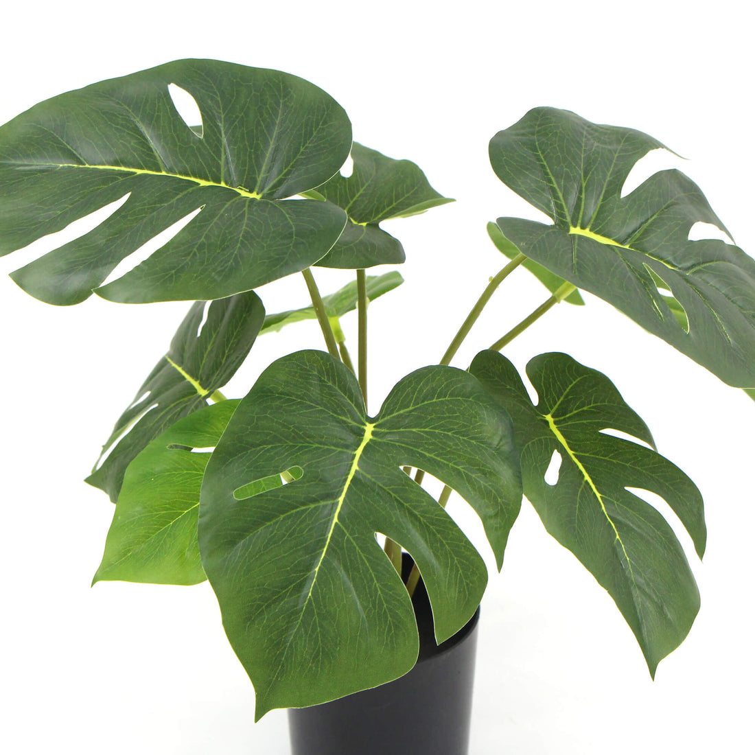 Potted Artificial Split Philodendron Plant With Real Touch Leaves 35cm-Home &amp; Garden &gt; Artificial Plants-PEROZ Accessories