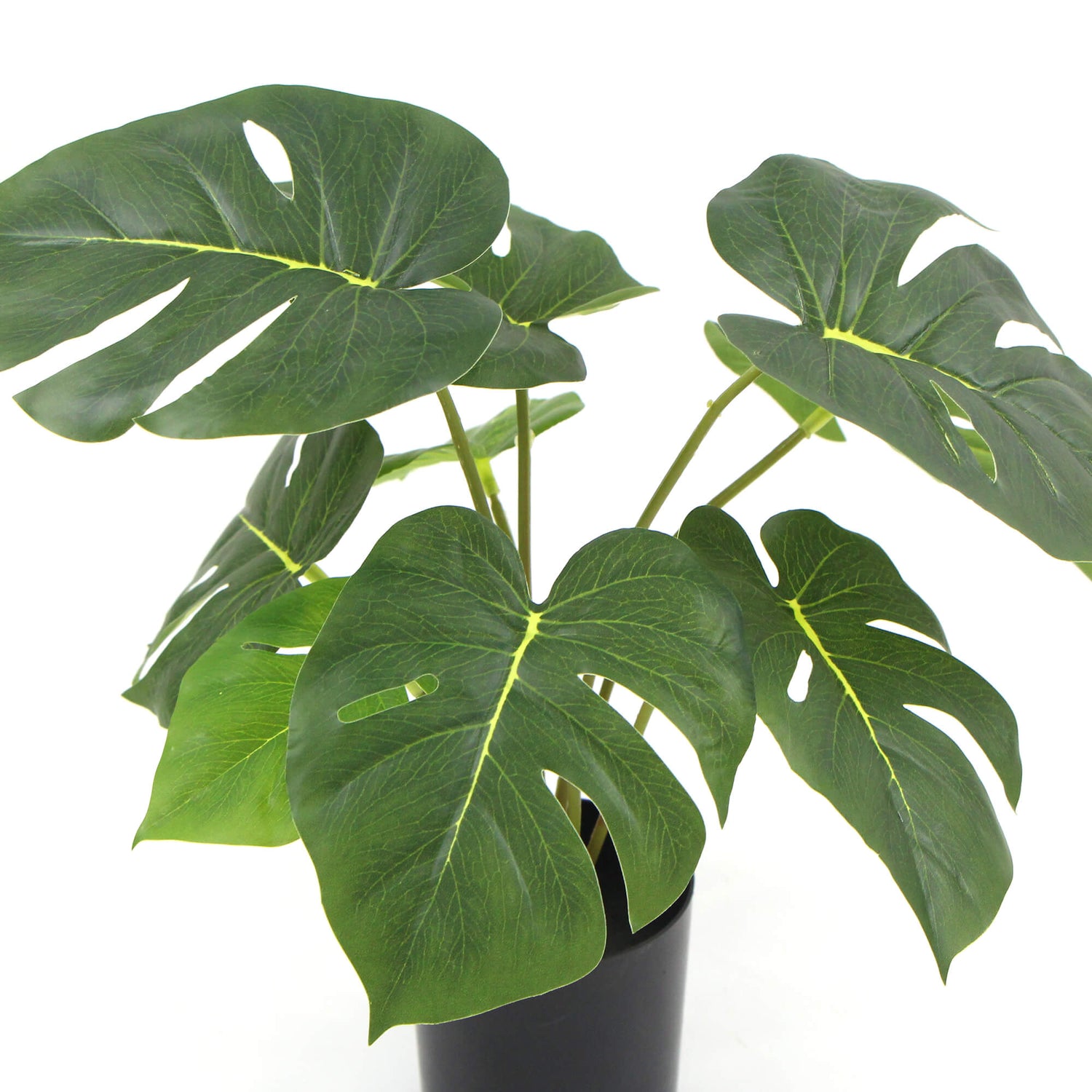 Potted Artificial Split Philodendron Plant With Real Touch Leaves 35cm-Home &amp; Garden &gt; Artificial Plants-PEROZ Accessories