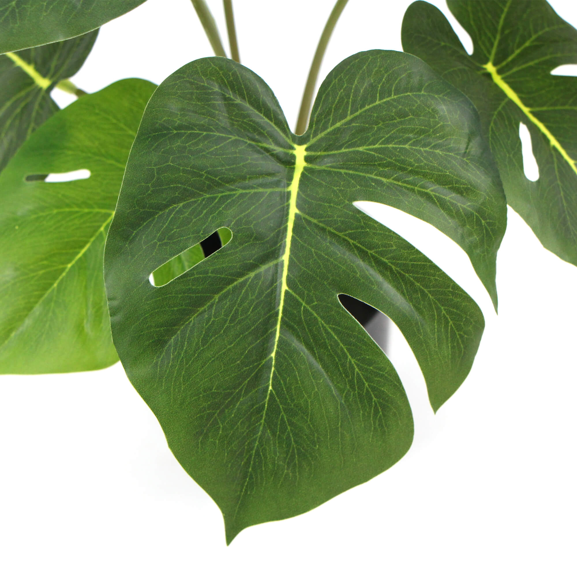 Potted Artificial Split Philodendron Plant With Real Touch Leaves 35cm-Home &amp; Garden &gt; Artificial Plants-PEROZ Accessories