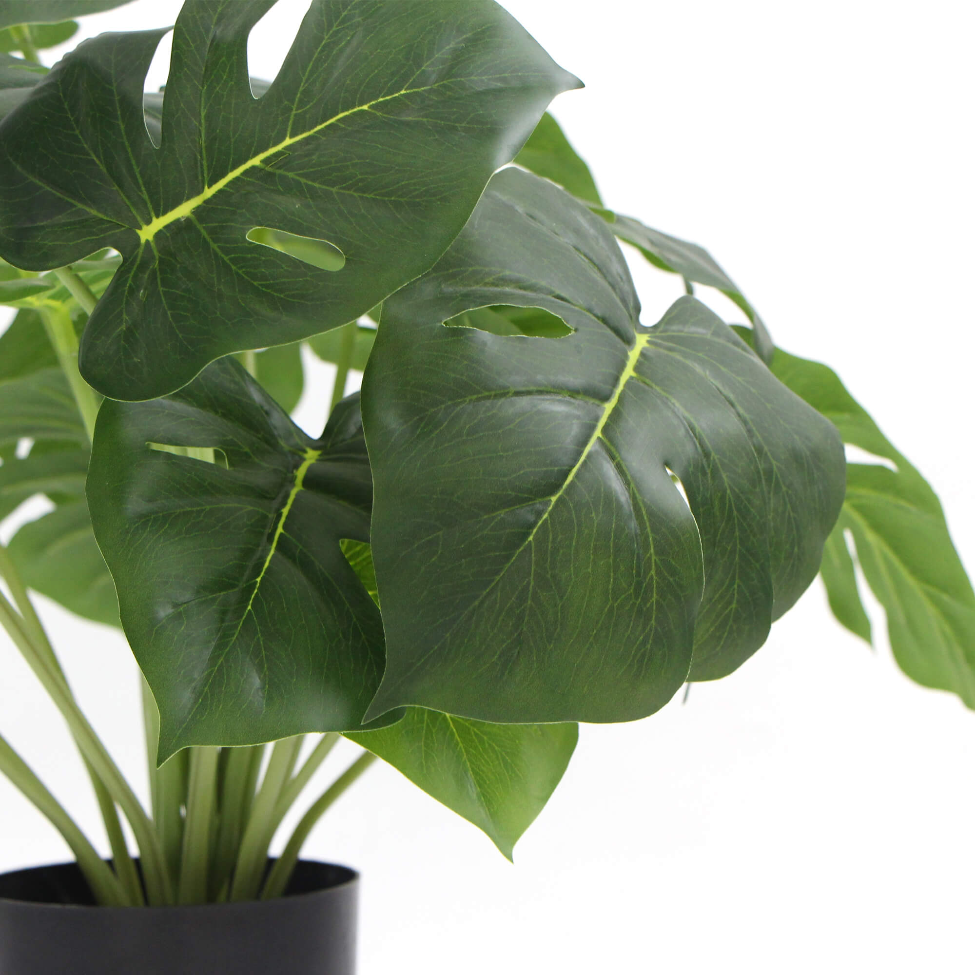 Dense Potted Artificial Split Philodendron Plant With Real Touch Leaves 50cm-Home &amp; Garden &gt; Artificial Plants-PEROZ Accessories