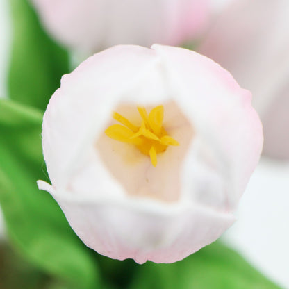 Flowering Pink Artificial Tulip Plant Arrangement With Ceramic Bowl 35cm-Home &amp; Garden &gt; Artificial Plants-PEROZ Accessories