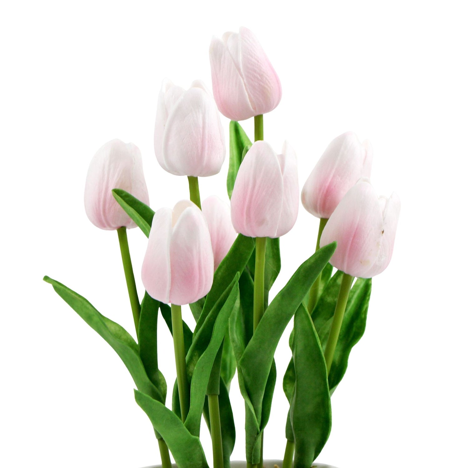 Flowering Pink Artificial Tulip Plant Arrangement With Ceramic Bowl 35cm-Home &amp; Garden &gt; Artificial Plants-PEROZ Accessories