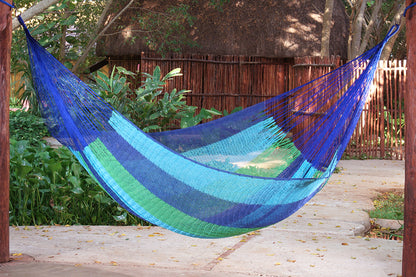 Mayan Legacy Single Size Cotton Mexican Hammock in Oceanica Colour-Hammock-PEROZ Accessories