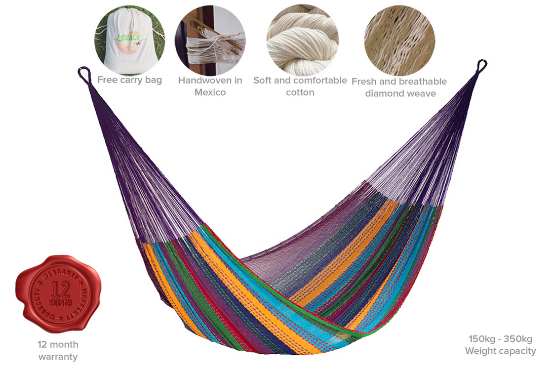 The out and about Mayan Legacy hammock Doble Size in Colorina colour-Hammock-PEROZ Accessories