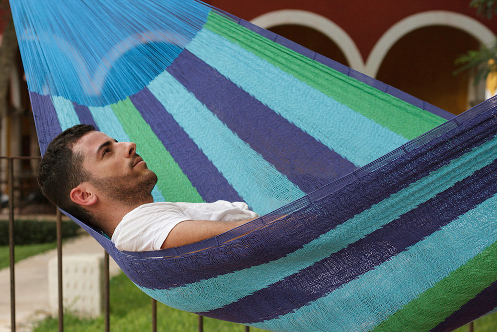 The out and about Mayan Legacy hammock Doble Size in Oceanica colour-Hammock-PEROZ Accessories