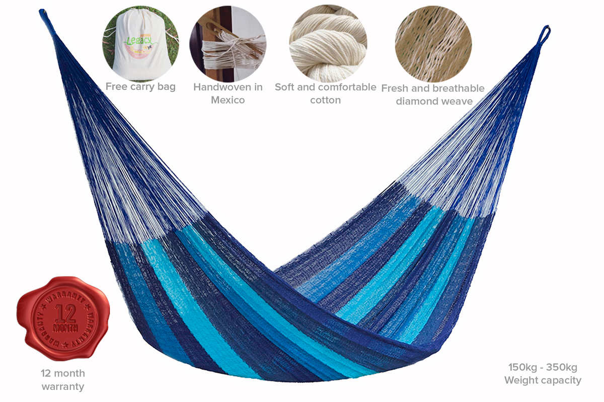 The Power nap Mayan Legacy hammock in Caribean Blue Colour-Hammock-PEROZ Accessories