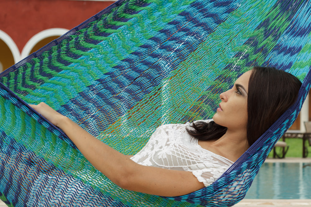 Outdoor undercover cotton Mayan Legacy hammock Family size Caribe-Hammock-PEROZ Accessories