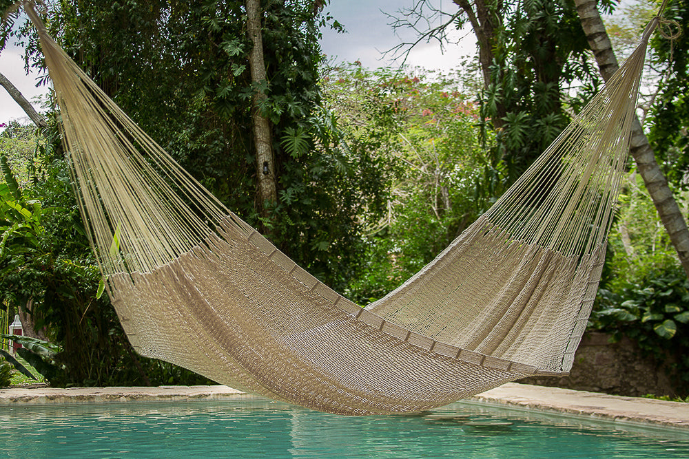 Outdoor undercover cotton Mayan Legacy hammock Family size Marble-Hammock-PEROZ Accessories