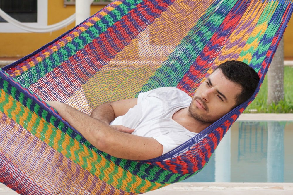 Outdoor undercover cotton Mayan Legacy hammock Family size Mexicana-Hammock-PEROZ Accessories