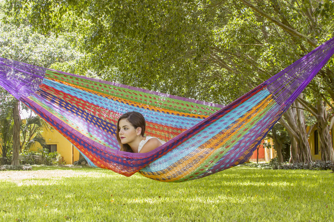 Outdoor undercover cotton Mayan Legacy hammock King size Colorina-Hammock-PEROZ Accessories