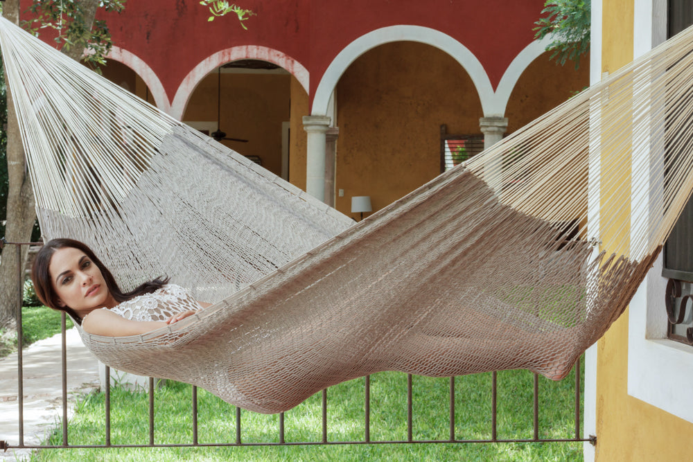Outdoor undercover cotton Mayan Legacy hammock King size Dream Sands-Hammock-PEROZ Accessories