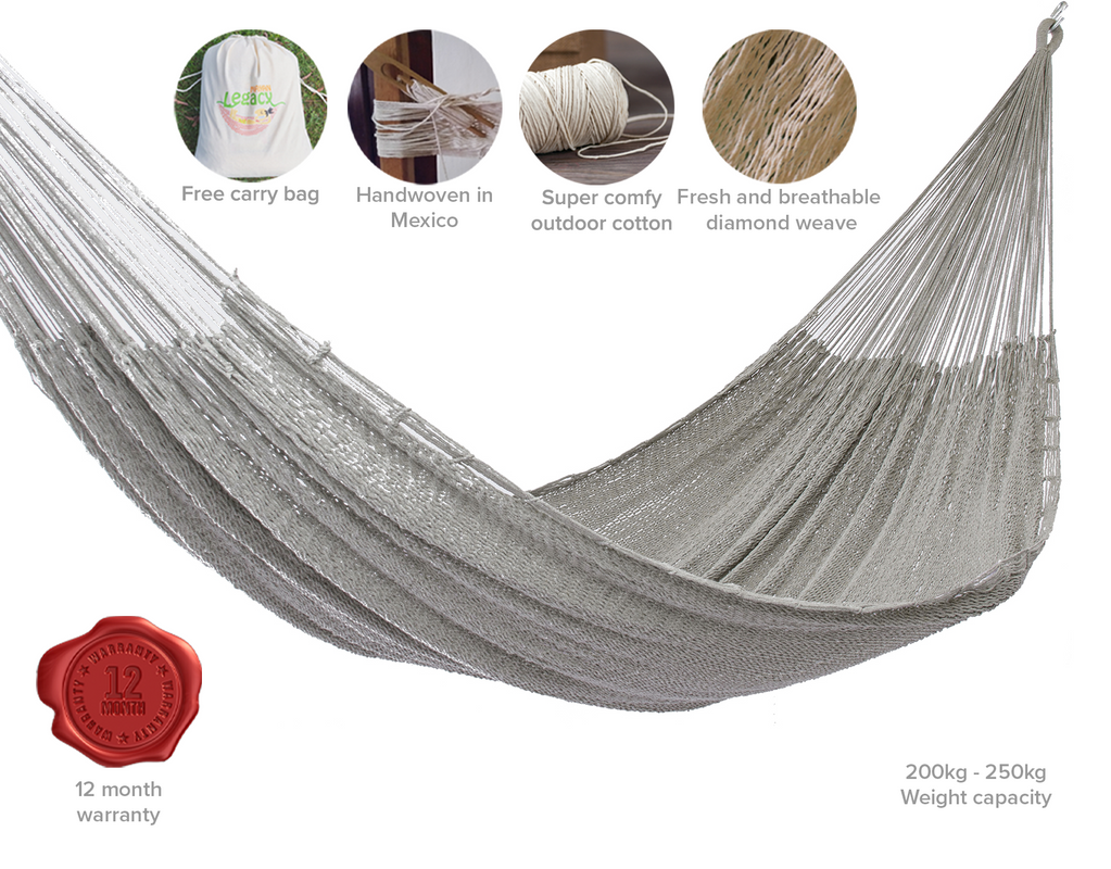 Outdoor undercover cotton Mayan Legacy hammock King size Dream Sands-Hammock-PEROZ Accessories
