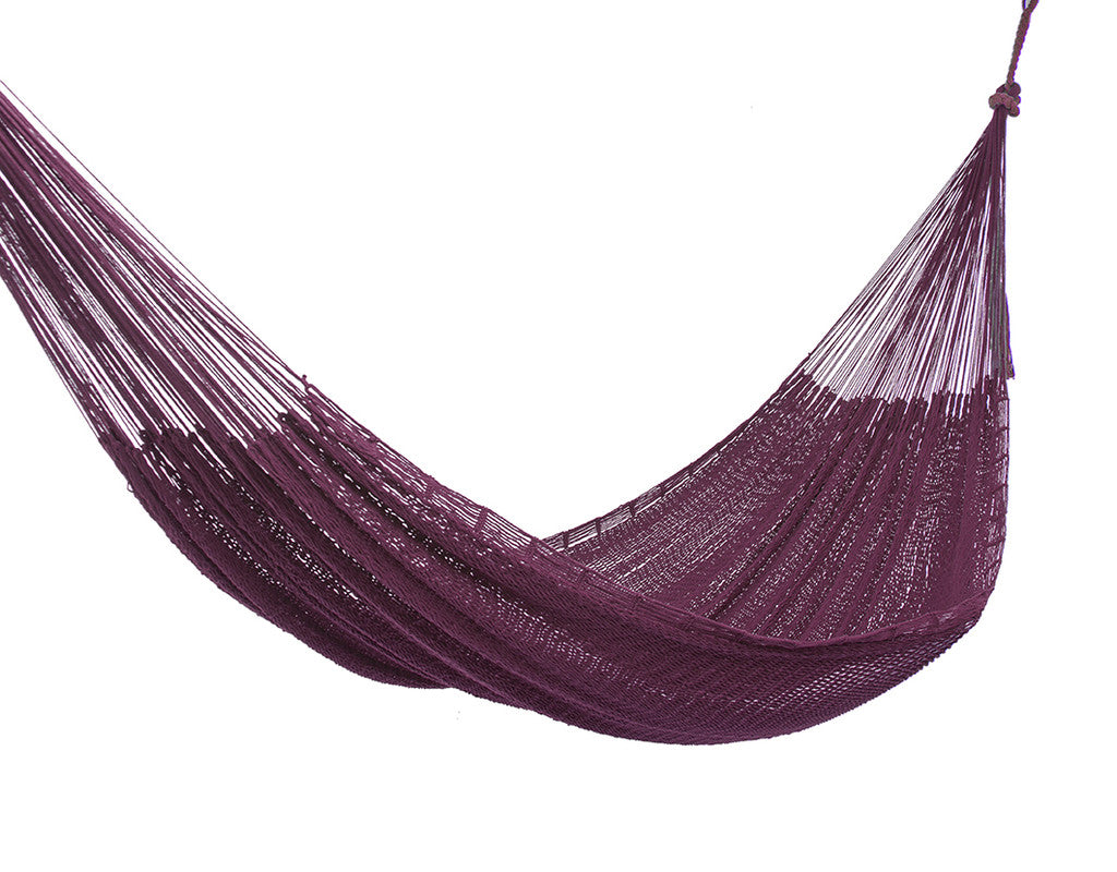 Outdoor undercover cotton Mayan Legacy hammock King size Maroon-Hammock-PEROZ Accessories