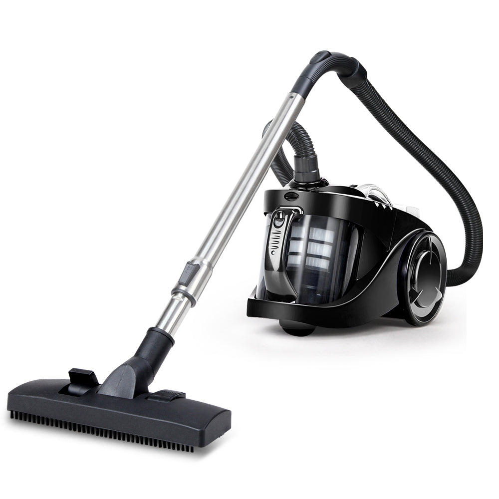 Devanti Vacuum Cleaner Bagless Cyclone Cyclonic Vac Home Office Car 2200W Black-Appliances &gt; Vacuum Cleaners-PEROZ Accessories