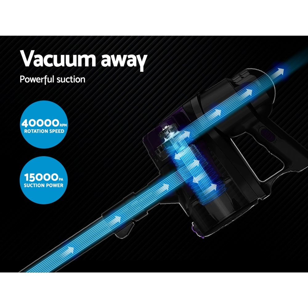 Devanti Corded Handheld Bagless Vacuum Cleaner - Purple and Silver-Appliances &gt; Vacuum Cleaners-PEROZ Accessories