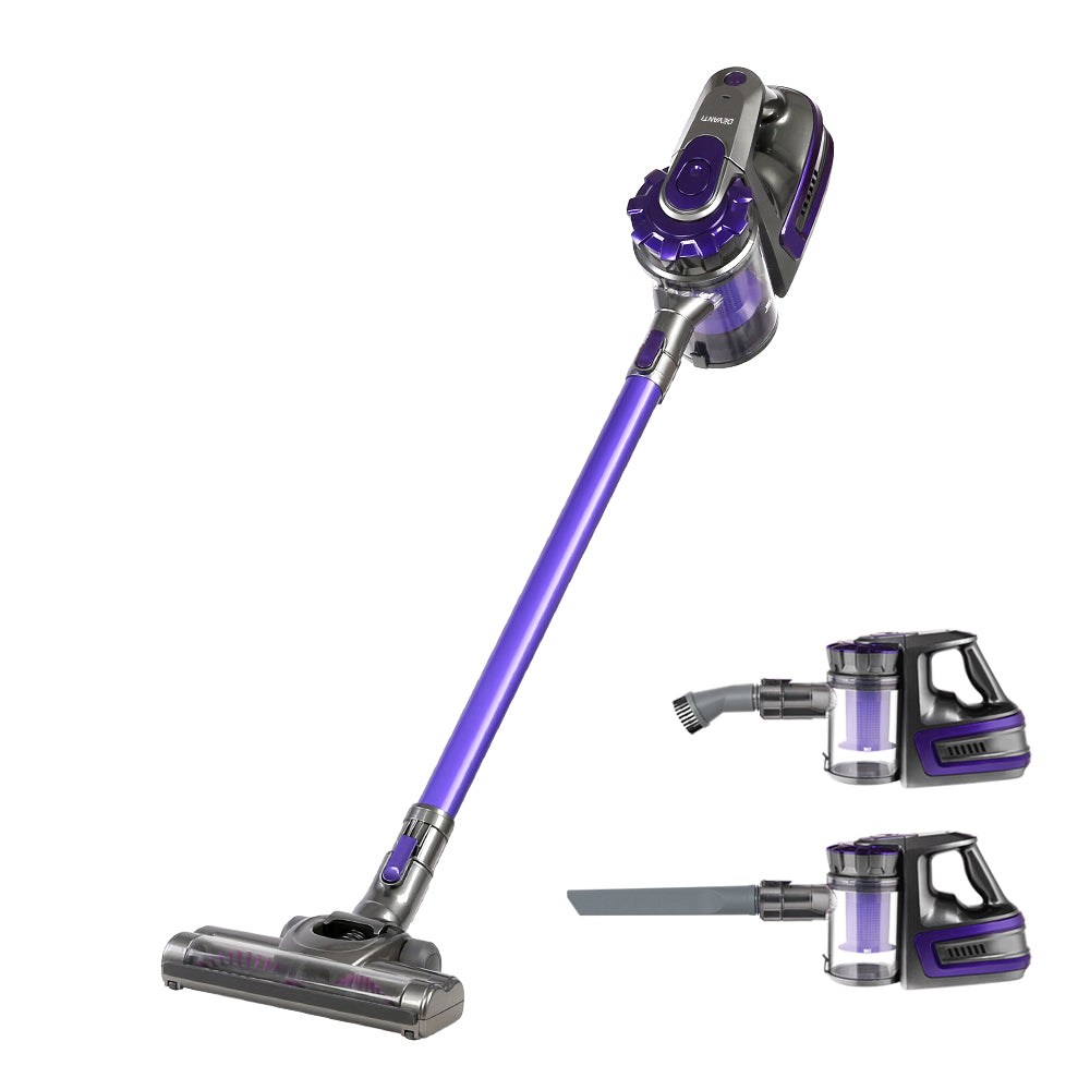Devanti 150 Cordless Handheld Stick Vacuum Cleaner 2 Speed Purple And Grey-Appliances &gt; Vacuum Cleaners-PEROZ Accessories