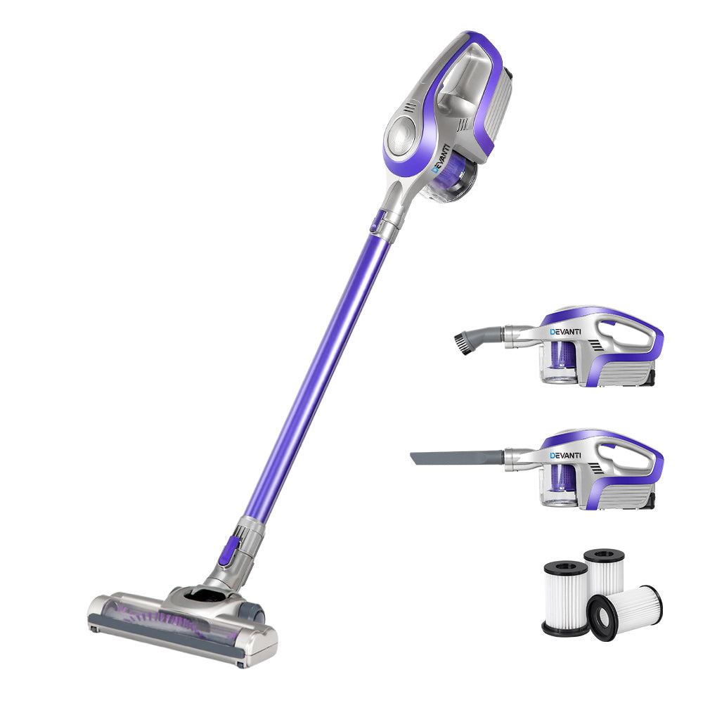 Devanti Stick Handheld Vacuum Cleaner Cordless Car Vacuum Cleaners HEPA Filters-Appliances &gt; Vacuum Cleaners-PEROZ Accessories
