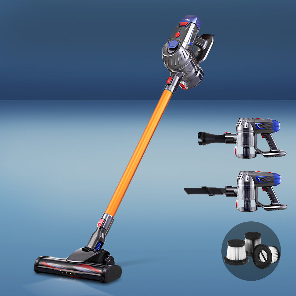 Devanti Handheld Vacuum Cleaner Stick Cordless Bagless 2-Speed Spare HEPA Filter-Appliances &gt; Vacuum Cleaners-PEROZ Accessories