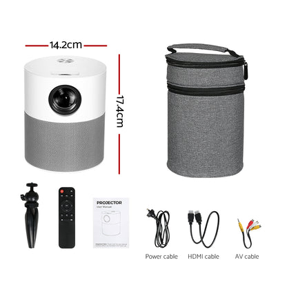 Devanti Portable Wifi Video Projector 1080P Home Theater Screen Cast HDMI-Audio &amp; Video &gt; Projectors &amp; Accessories-PEROZ Accessories