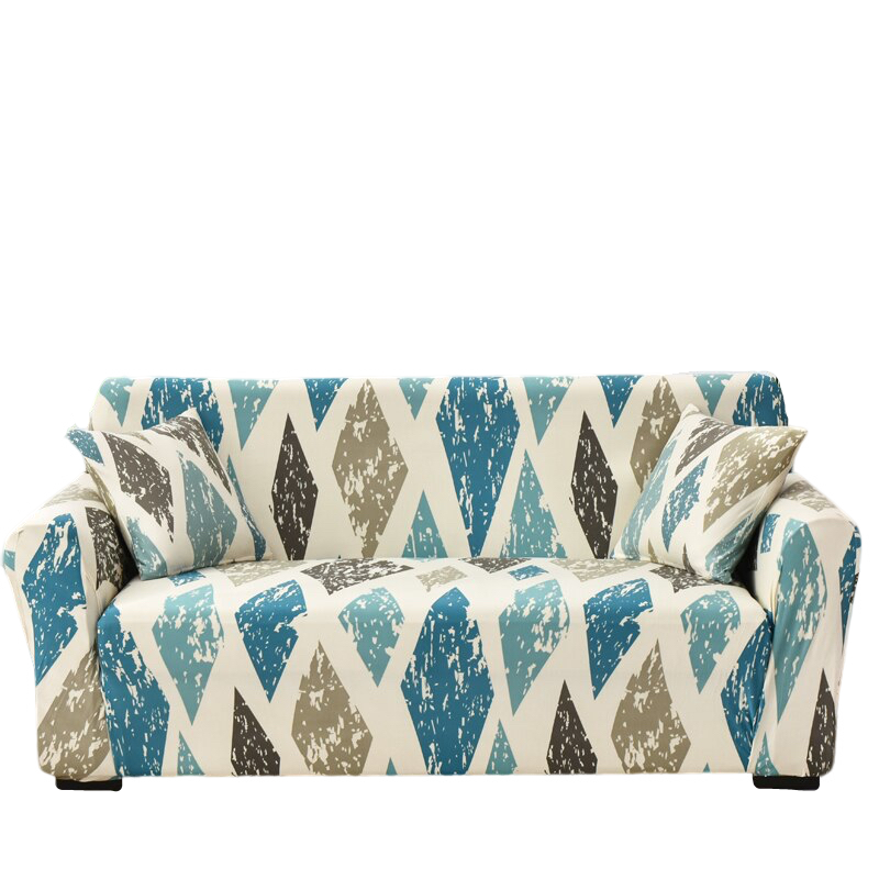 Anyhouz 4 Seater Sofa Cover Khaki Blue Style and Protection For Living Room Sofa Chair Elastic Stretchable Slipcover-Slipcovers-PEROZ Accessories