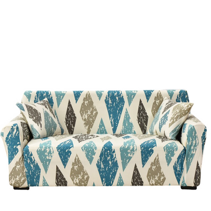 Anyhouz 4 Seater Sofa Cover Khaki Blue Style and Protection For Living Room Sofa Chair Elastic Stretchable Slipcover-Slipcovers-PEROZ Accessories