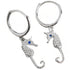 Anyco Earrings Sterling Silver Punk Blue Zircon Seahorse Stud For Women Teen Fashion Stylish Accessories Jewelry Gifts-Earrings-PEROZ Accessories