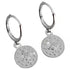 Anyco Earrings Sterling Silver Vintage Luxury Round Coin Hanging Stud For Women Girl Teen Fashion Stylish Accessories Jewelry Gifts-Earrings-PEROZ Accessories