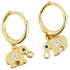 Anyco Earrings Gold Plated Classic Lucky Blue Zircon Elephant Stud For Women Girl Teen Perfect Fine Fashion Stylish Accessories Jewelry Gifts-Earrings-PEROZ Accessories