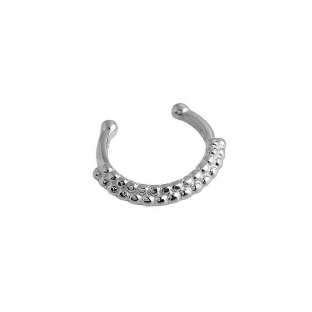 Anyco Earrings Sterling Silver Ear Rock Punk 1pcs Ear Cuff Non Piercing For Women Girl Teen Fashion Stylish Accessories Jewelry Gifts-Earrings-PEROZ Accessories