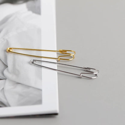 Anyco Earrings Gold Plated Punk Personality Minimalist Pin Stud For Women Girl Teen Fashion Stylish Accessories Jewelry Gifts-Earrings-PEROZ Accessories