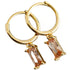 Anyco Earrings Gold Plated Light Yellow Geometric Square 6 Colors Hanging Stud For Women Girl Teen Chic Fashion Stylish Accessories Jewelry Gifts-Earrings-PEROZ Accessories