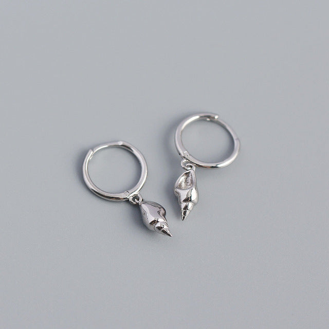 Anyco Fashion Earrings Summer Beach Geometric Shell Conch Sterling Silver Bohemian Unique For Women Party Jewelry-Earrings-PEROZ Accessories