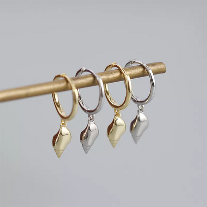 Anyco Fashion Earrings Summer Beach Geometric Shell Conch Sterling Silver Bohemian Unique For Women Party Jewelry-Earrings-PEROZ Accessories
