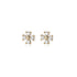 Anyco Fashion Earrings Gold 925 Sterling Silver Luxury Zircon Clover Flower Mini Small Stud for Women Simple Jewelry Accessories-Earrings-PEROZ Accessories