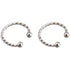 Anyco Earrings Punk Rock Twist Circle Sterling Silver Ear Clip Hoop For Kids Women Wedding Jewelry Gift Pair-Earrings-PEROZ Accessories