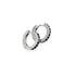 Anyco Earrings Sterling Silver Black Punk Pave CZ Simple Round 8.8MM Ear Buckle For Women Girl Teen Chic Fashion Stylish Accessories Jewelry Gifts-Earrings-PEROZ Accessories