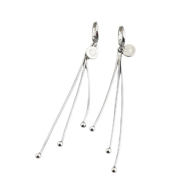 Anyco Earrings Sterling Silver Gothic Ethnic Cross Tassel Earline For Women Girl Fashion Stylish Rock Punk Accessories Jewelry Gifts-Earrings-PEROZ Accessories