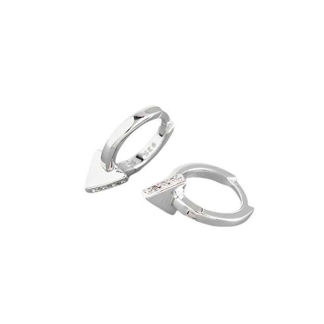 Anyco Earrings Sterling Silver Punk Geometric Triangle Ear Buckle For Women Girl Teen Elegant Fashion Stylish Accessories Jewelry Gifts-Earrings-PEROZ Accessories