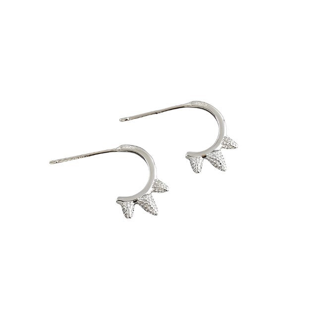 Anyco Earrings Sterling Silver Bohemian Simple Punk Rivet Spiket Stud For Women Girl Teen Fine Fashion Stylish Accessories Jewelry Gifts-Earrings-PEROZ Accessories