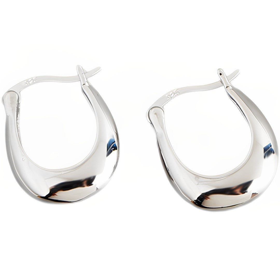 Anyco Earrings Sterling Silver Punk Rock Minimalist Charming Unique Hoop Stud For Women Teen Fashion Stylish Accessories Jewelry Gifts-Earrings-PEROZ Accessories