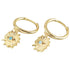 Anyco Earrings Gold Plated Geometric Blue Zircon Cute Eye Stud For Women Girl Teen Perfect Elegant Fashion Stylish Accessories Jewelry Gifts-Earrings-PEROZ Accessories
