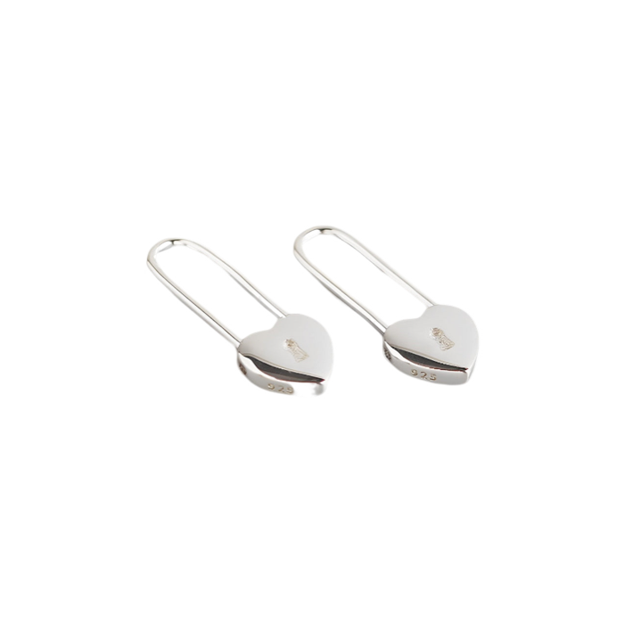 Anyco Earrings Sterling Silver Pin Peach Heart Romantic Stud For Women Girl Teen Fashion Stylish Accessories Jewelry Gifts-Earrings-PEROZ Accessories